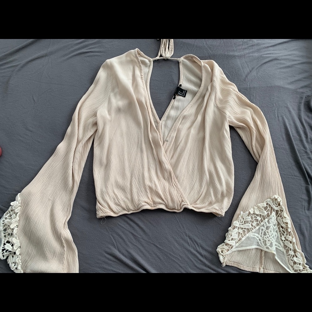 Nude crop top